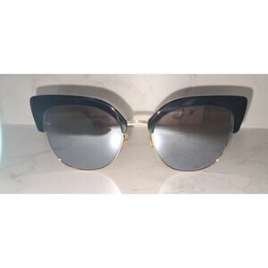 NEW Kate Spade Karri Women's Black/Silver Mirror Cat Eye Sunglasses